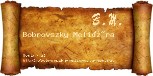 Bobrovszky Melióra névjegykártya